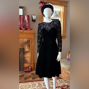 #9  Vintage Velvet Fit, And Flare Dress